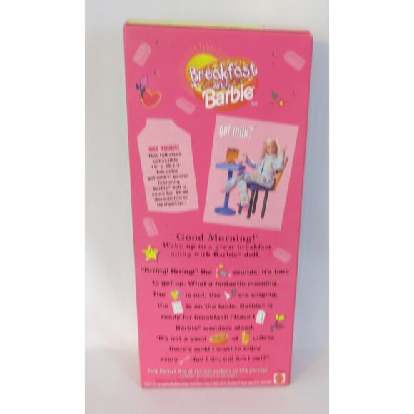 VINTAGE 1999 Breakfast With BARBIE 22965 Soft Bodied Doll New In Box Caucasian - Picture 2 of 10